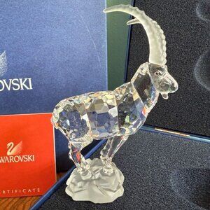 Swarovski Crystal Ibex Endangered Species Figurine 275439 Rare Retired Box & COA